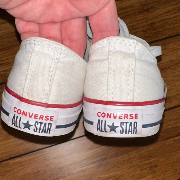 Converse White and Red Athletic Shoes - Picture 4 of 4